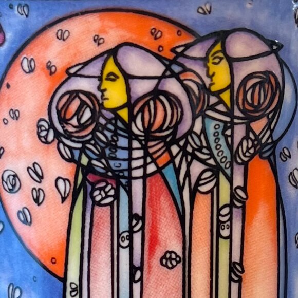 Vtg Dunoon "Mackintosh" Art Nouveau Style Cup / Mug Designed by Joanne Triner - Picture 2 of 13